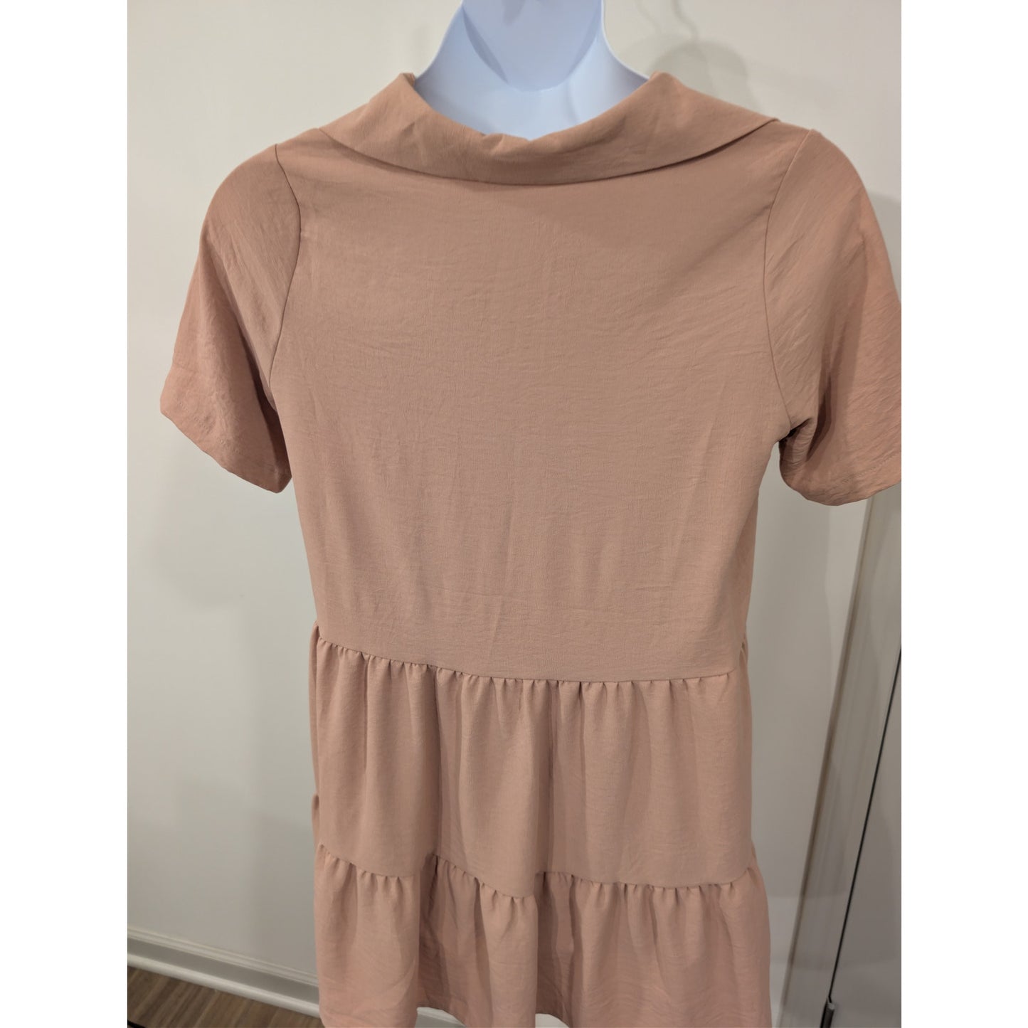 1415 - Les Amis Nude Tiered Dress - Large - NWT