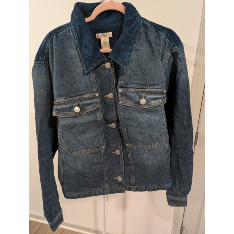1474 - Torrid Festi Jean Jacket with Cordoroy Collar - 3x - NWT