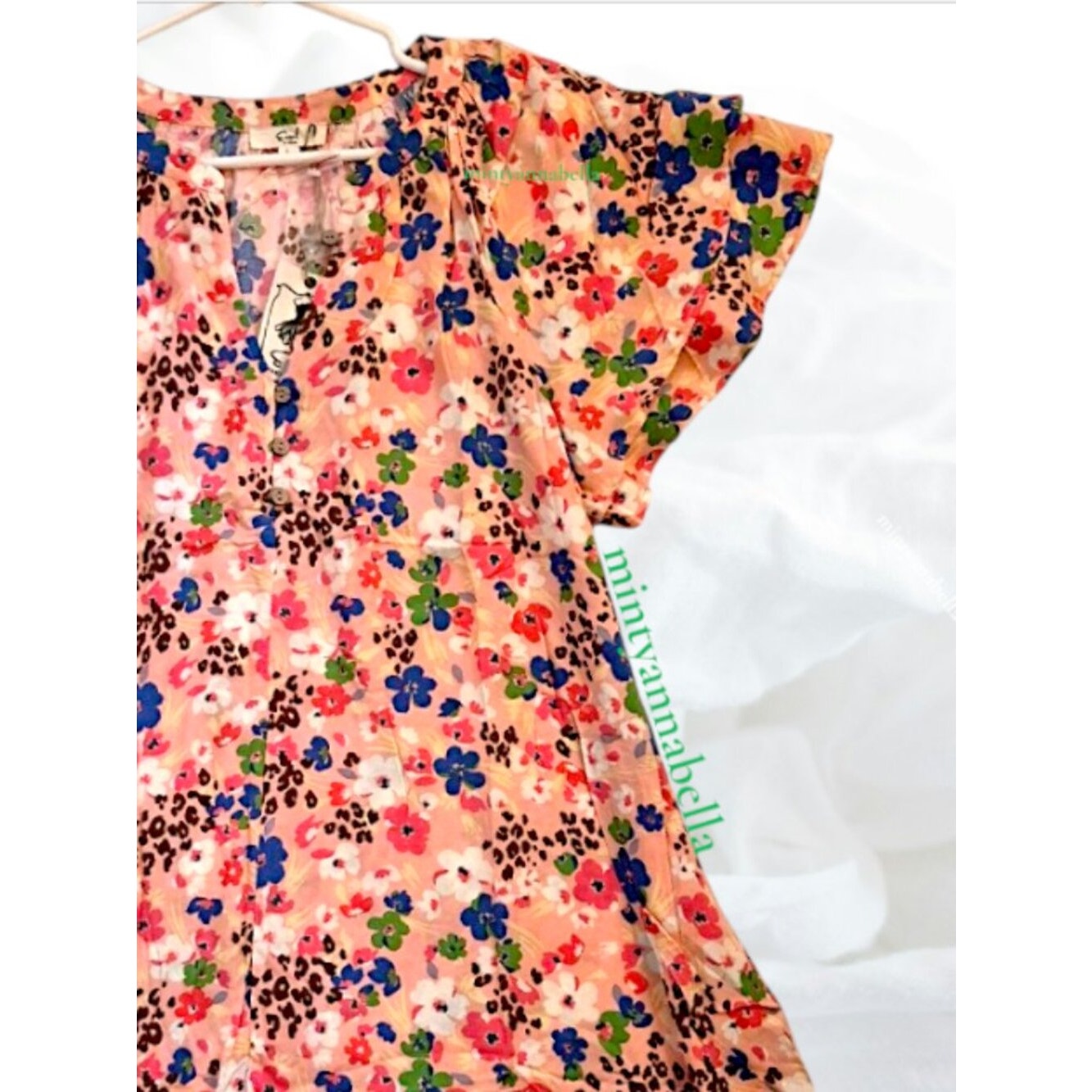 1351 - Easel floral and animal print dress - 1XL - NWT
