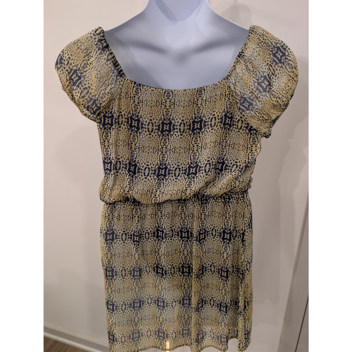 1416 - Tyche Dress - Blue and Yellow - Large - NWT