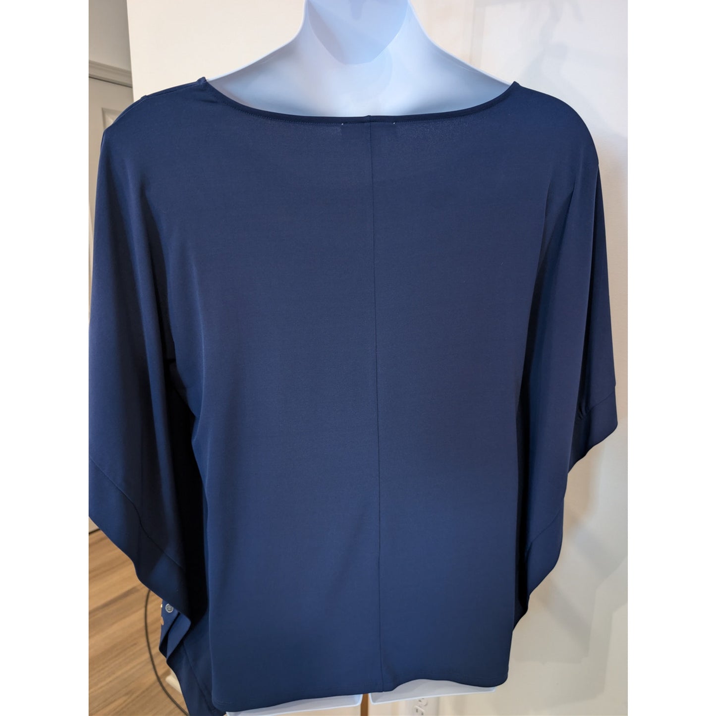 1013 - Micheal Kors Blue Studded Poncho Top - Size L