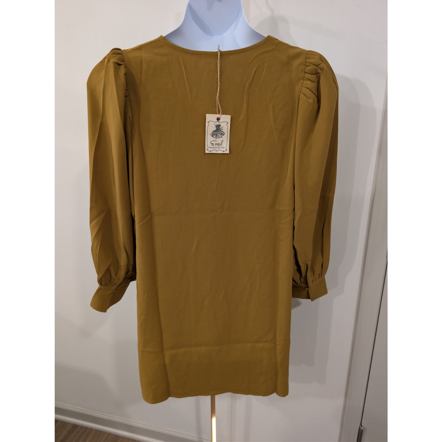 1417 - Easel Mustard Brown Tunic Dress - Size Medium - NWT