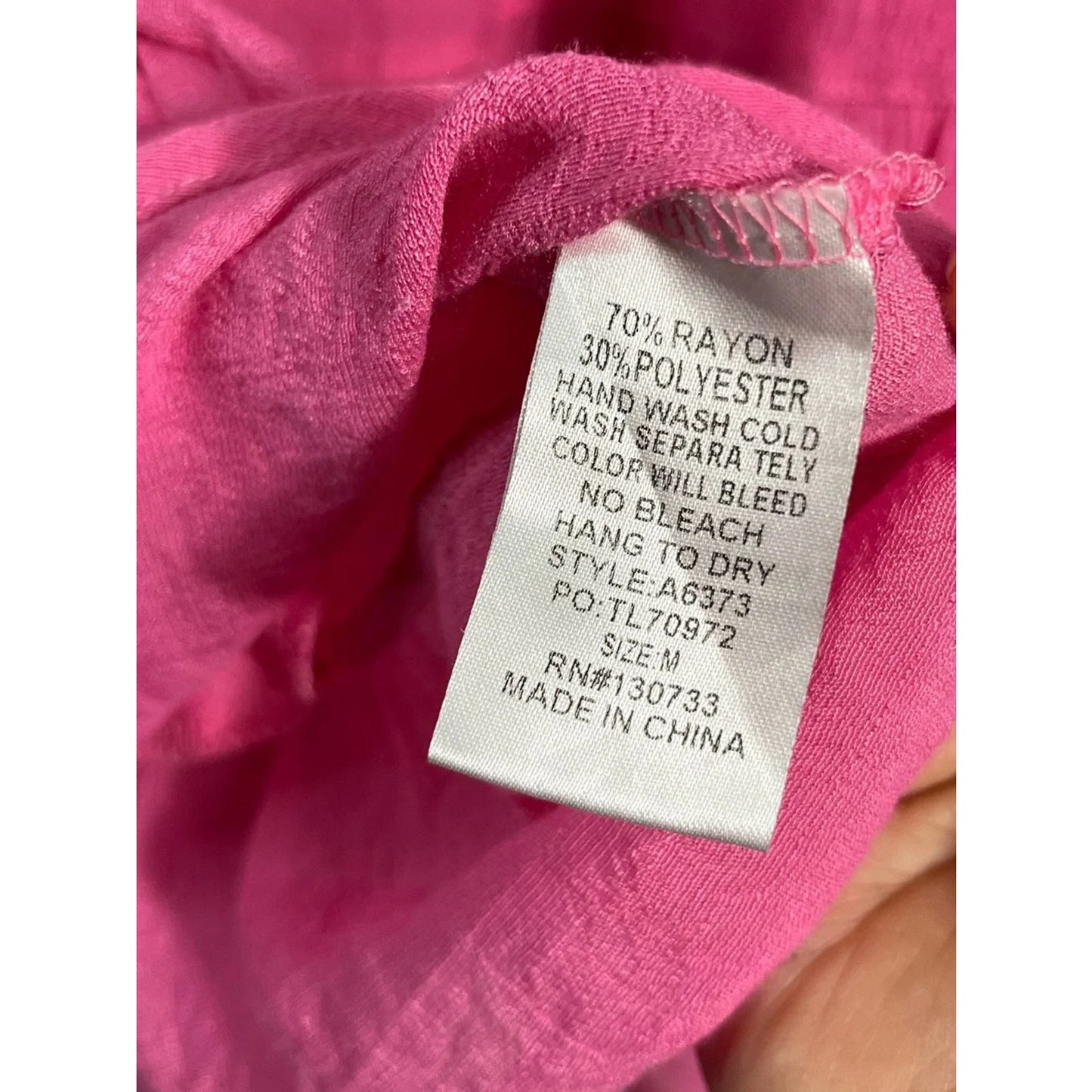 1111 - Umgee Pink Boho Oversized Tunic Blouse Womens S - New