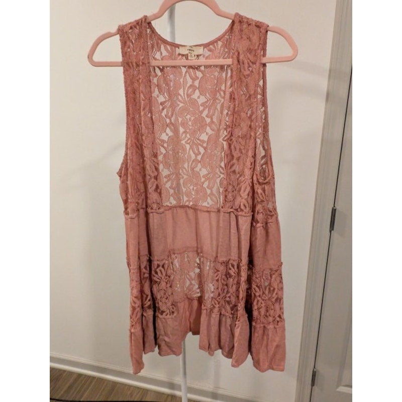 1462 - Entro Vest Duster Mesh Lace - XL