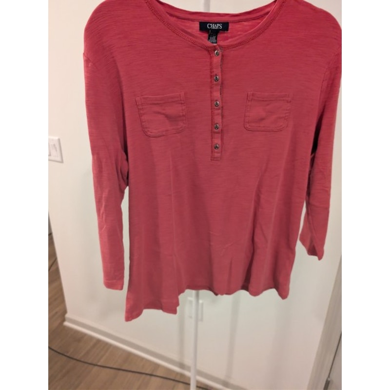 1503 - Chaps Red Shirt with Buttons - Size XL