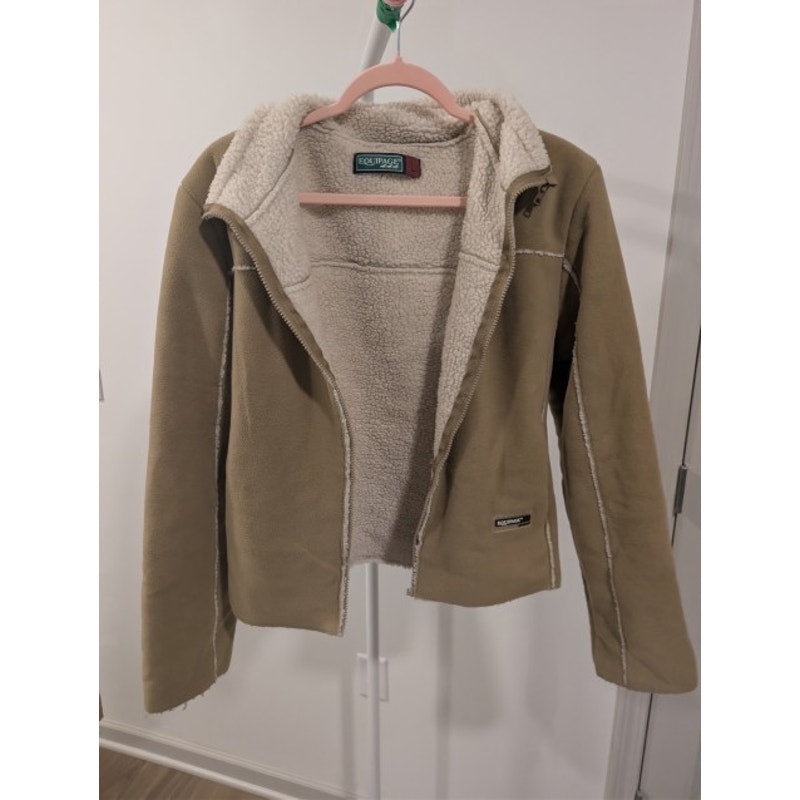 1508 - Vintage Equipage fleece-lined jacket with faux suede - Large