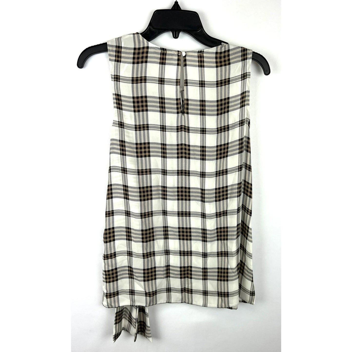 1095 - Vince Camuto Plaid Tie Front Sleeveless Blouse - NWT - 3X