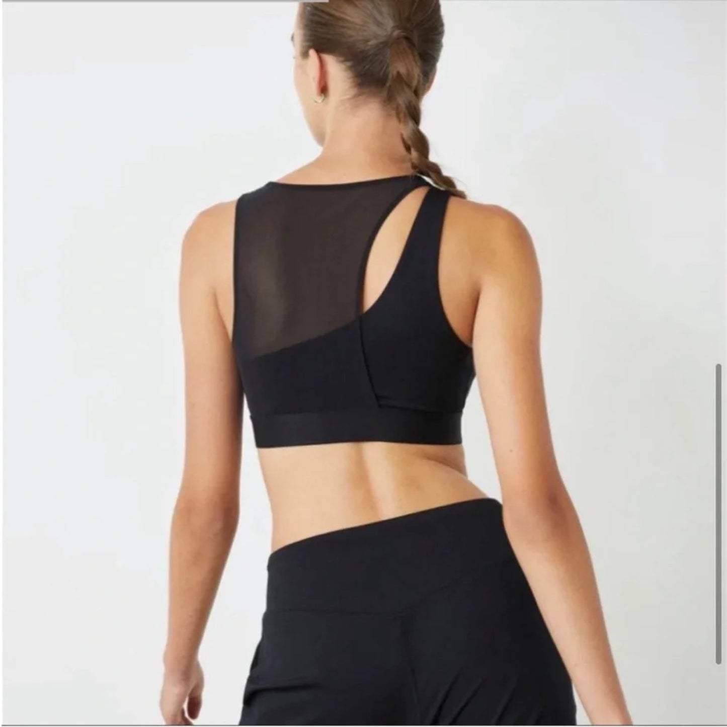 LeOre Mesh Asymmetrical Sports Bra Medium Impact -2XL NEW