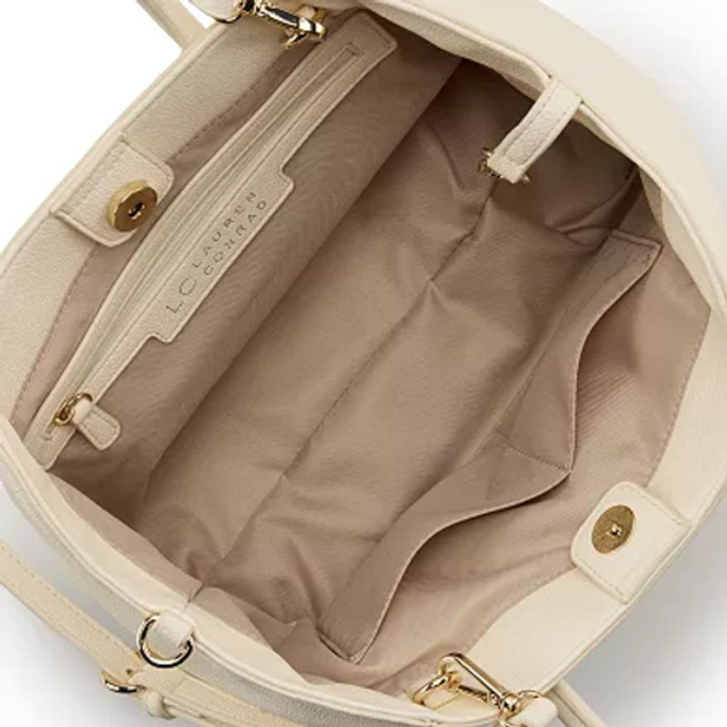 1122 - Lauren Conrad Bag Pink Vegan Leather Heart Detail Crossbody - NEW