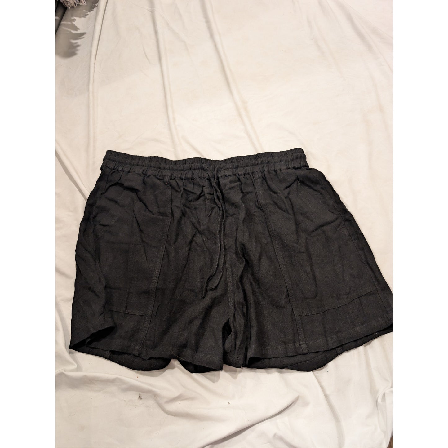 1342 - Umgee Black Linen shortts - 2X - New