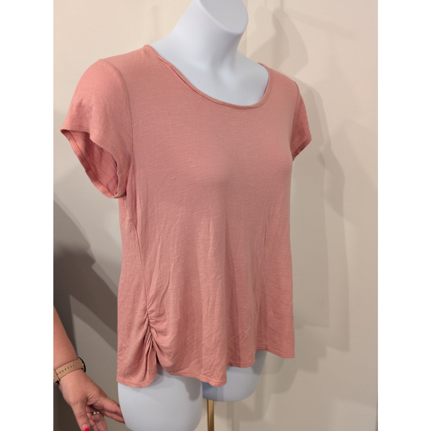 1430 - B Famous Pink Blouse with Crochet Back - Size XL
