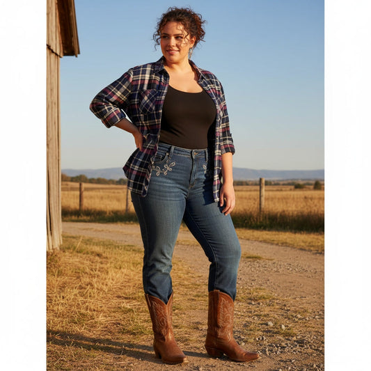 1465 - Jachs Girlfriend Navy Flannel - XXL