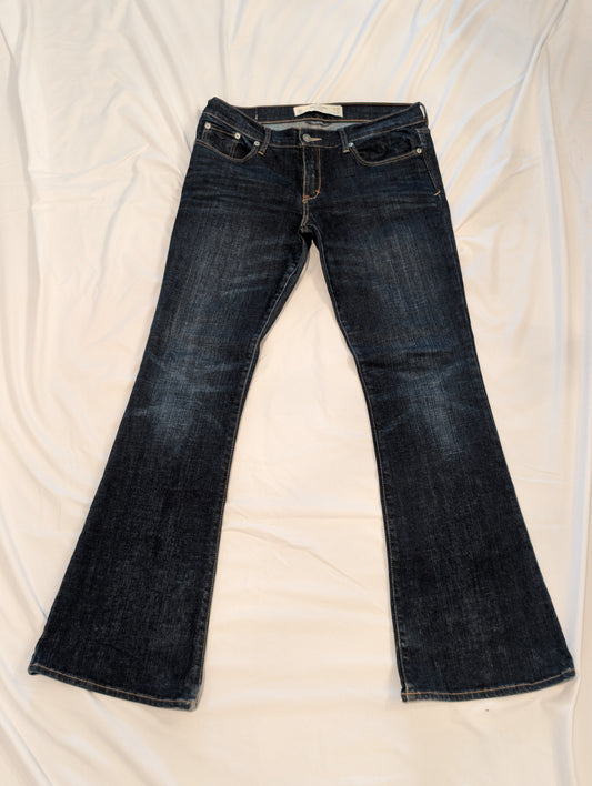 1029 - Abercrombie and Fitch Flare Jeans Dark Wash Y2K Womens Size 4S