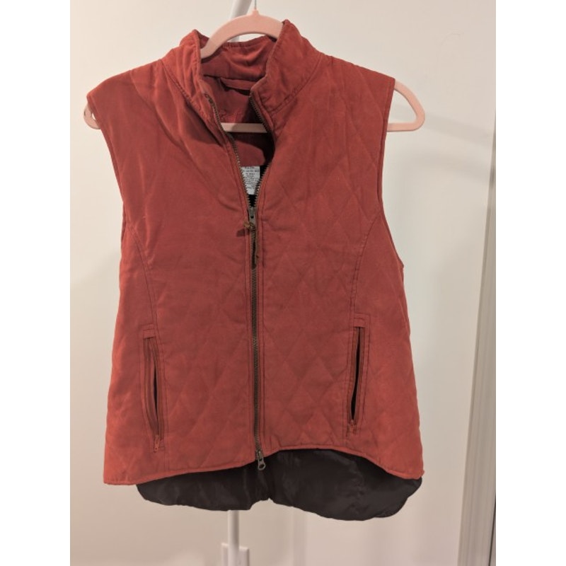 1480 - Outback Trading Co. Long Quilted Vest - Rust - Small