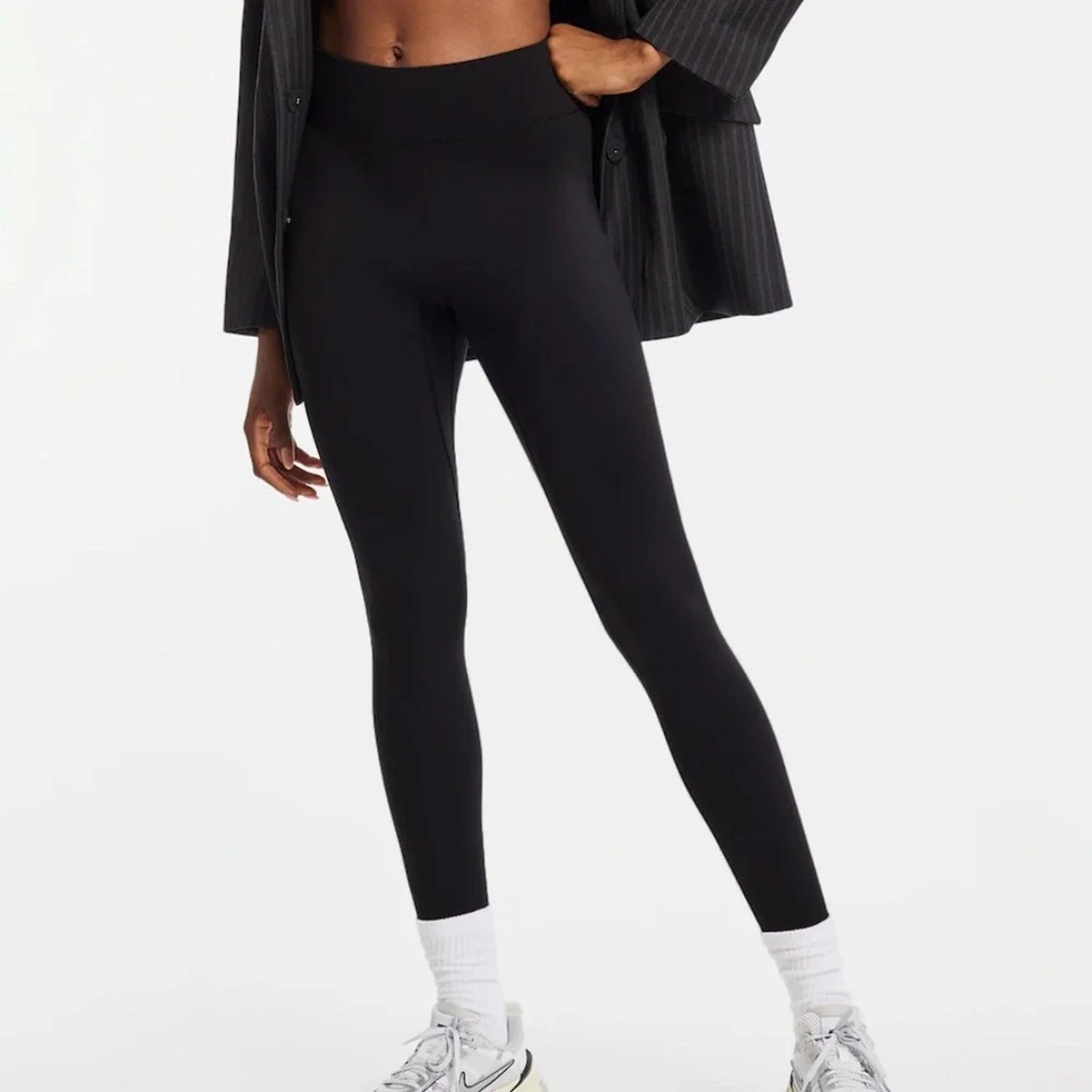 1020 - Bandier - Black High Waisted Leggings Womens Size 2XL