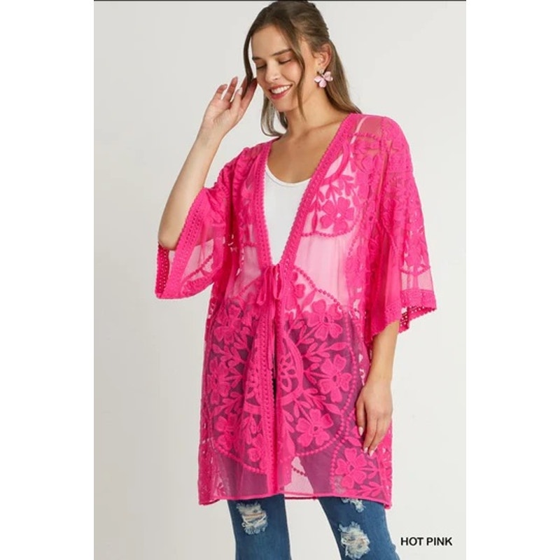 1354 - Umgee Hot pink Kimono - Small - NWT