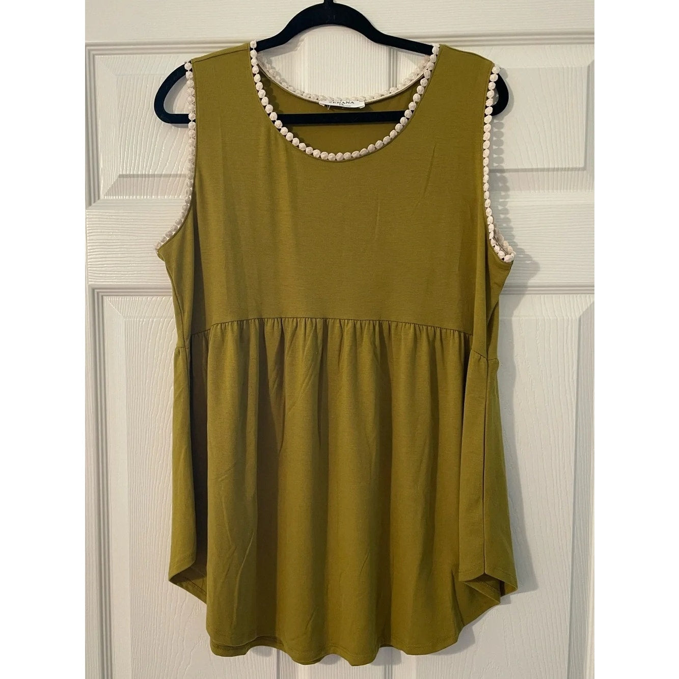 1275 - Zenana Sleeveless Avocado Top - Size 2XL - NWOT