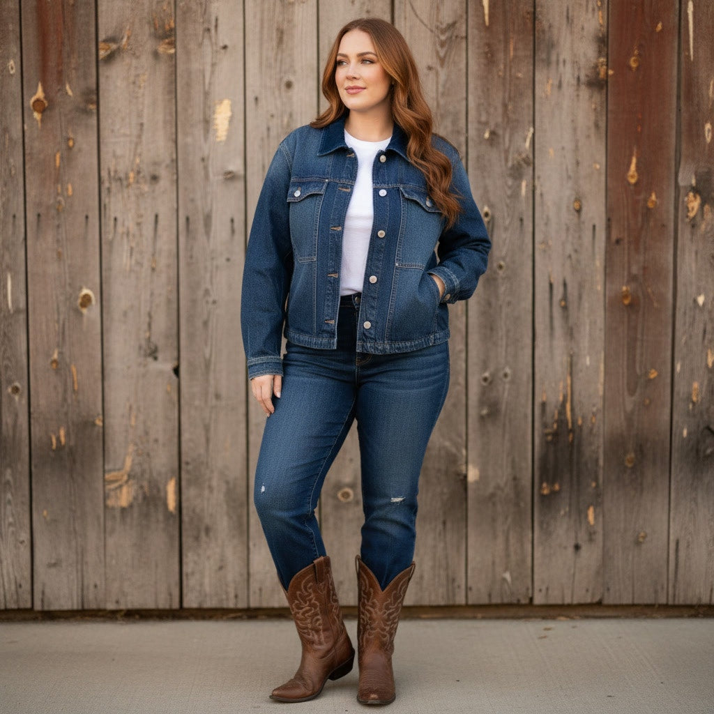1474 - Torrid Festi Jean Jacket with Cordoroy Collar - 3x - NWT