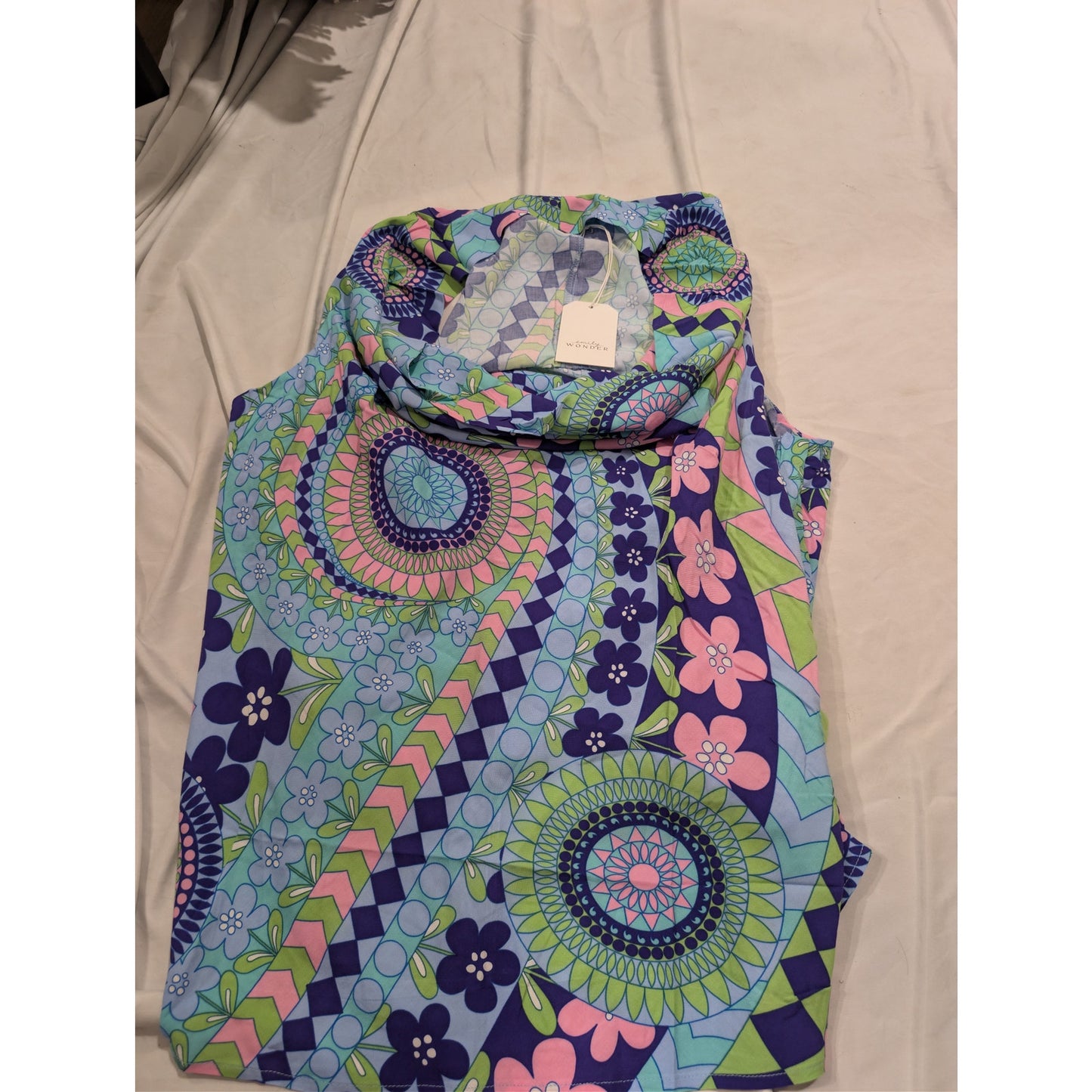 1340 - Emily Wonder Cowl Neck Sleeveless Blouse - 2X - NWT