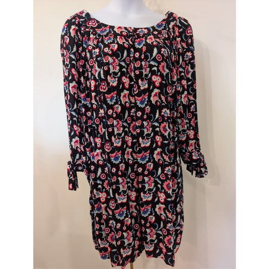 1018  - Juicy Couture Women's Long Sleeve Paisley Black XL