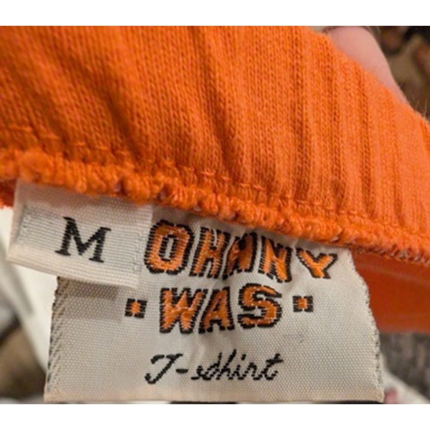 1180- Johnny Was Orange Strapless Bubble Top Size M - Used