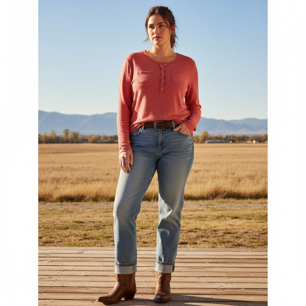 1503 - Chaps Red Shirt with Buttons - Size XL
