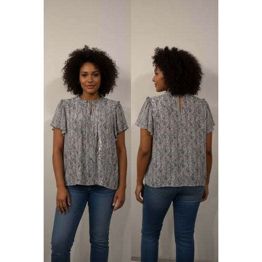 1444 - Rose + Olive Boho Cottagecore Blousee - 3x - NWT