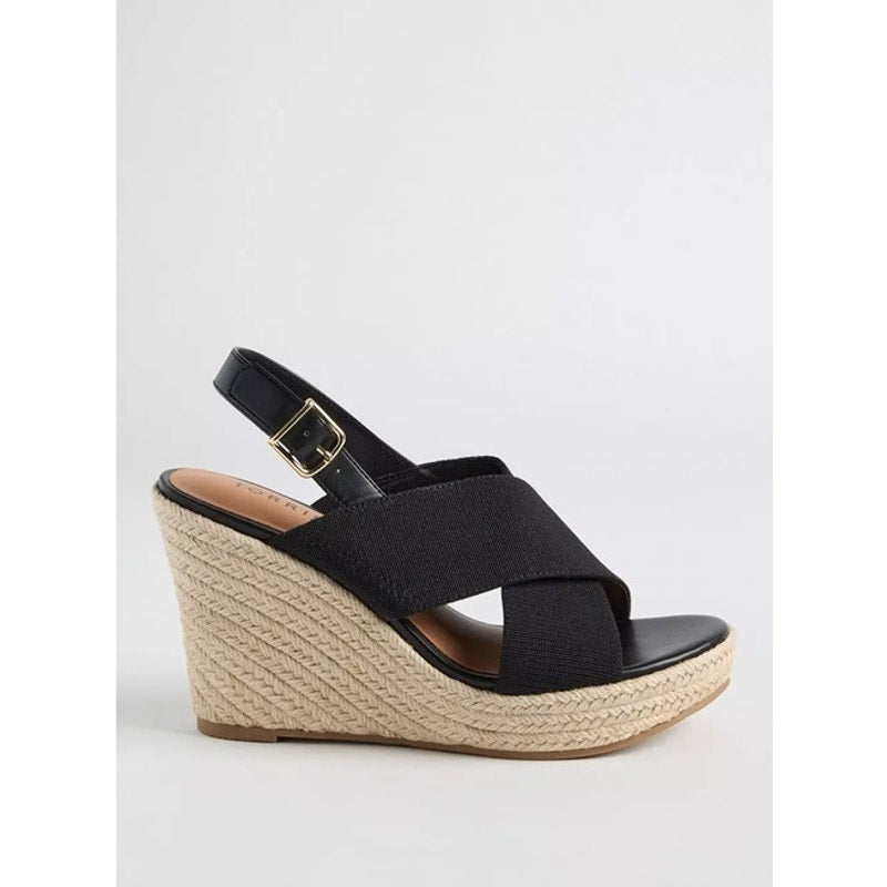 1317 - Torrid Cross Band Platform Wedge - Size 10WW