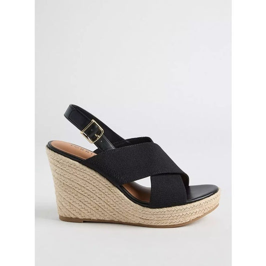 1317 - Torrid Cross Band Platform Wedge - Size 10WW