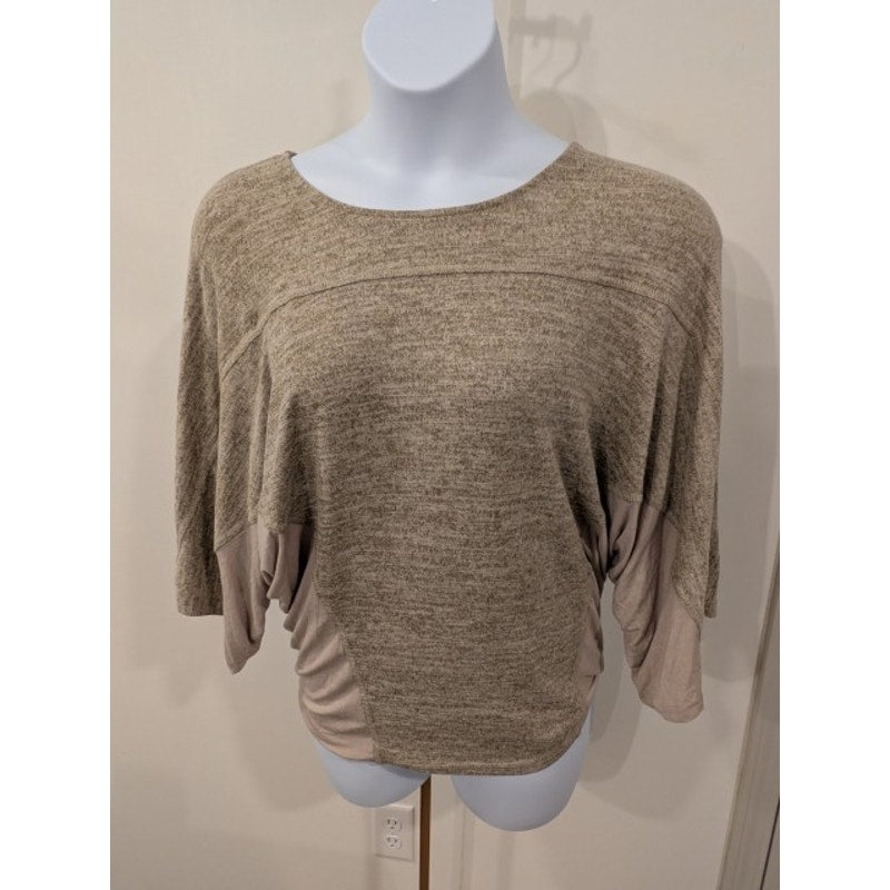 1385 - Easel Mottled Brown Slouch Blouse - NWT - Medium
