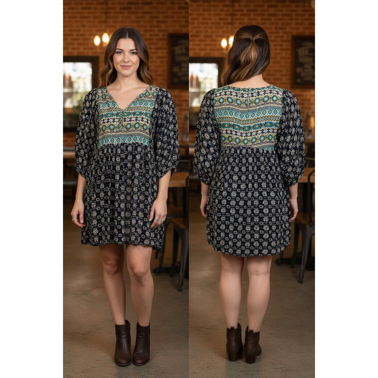1443 - Umgee Boho Tunic/Dress- PreLoved - Medium