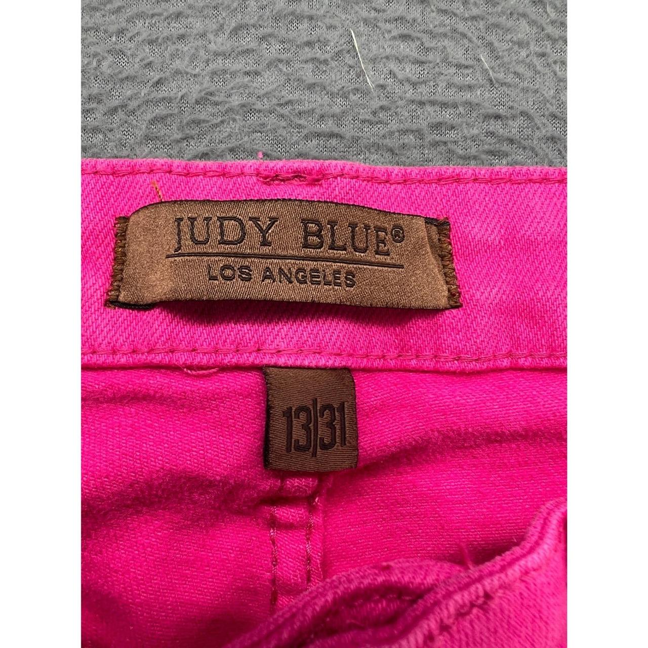 1266 - Judy Blue Hot Pink Flare jeans with raw edge - 13/31