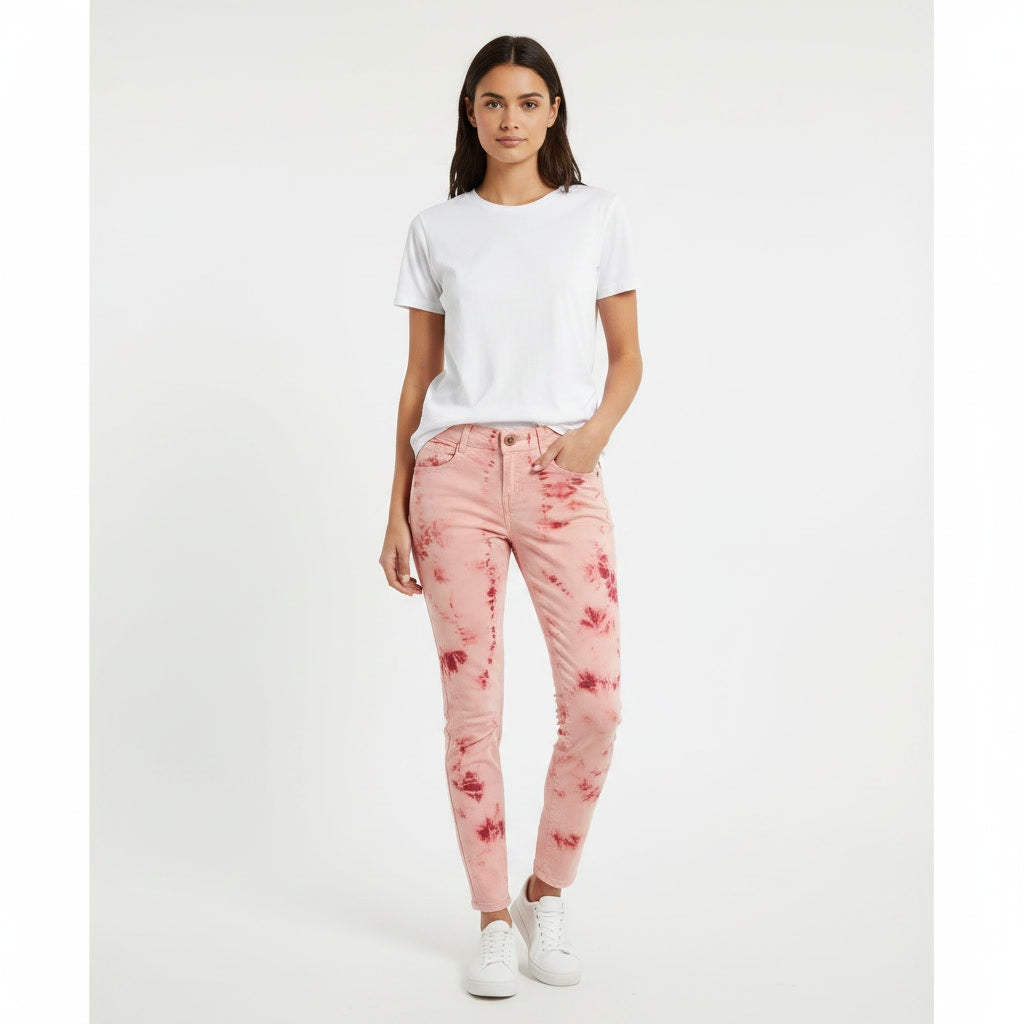 1345 - Jolt Pink Tie Dye jeans - Size 7