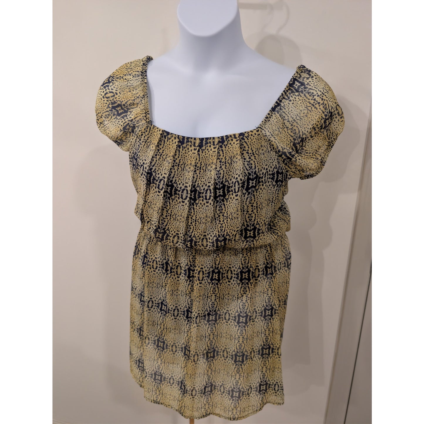 1416 - Tyche Dress - Blue and Yellow - Large - NWT