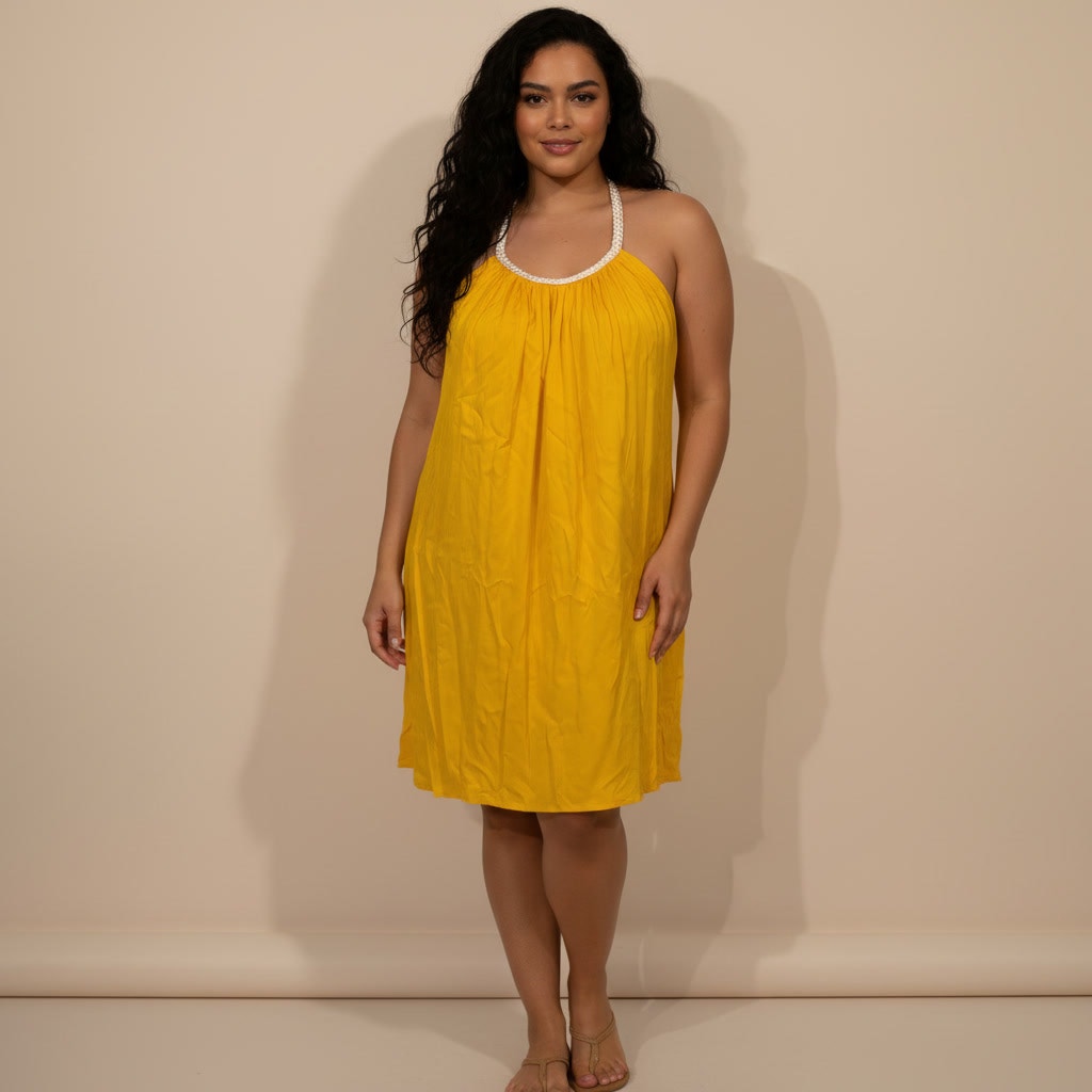 1314 - Jackpot Corded Halter Sundress - NWT - One Size