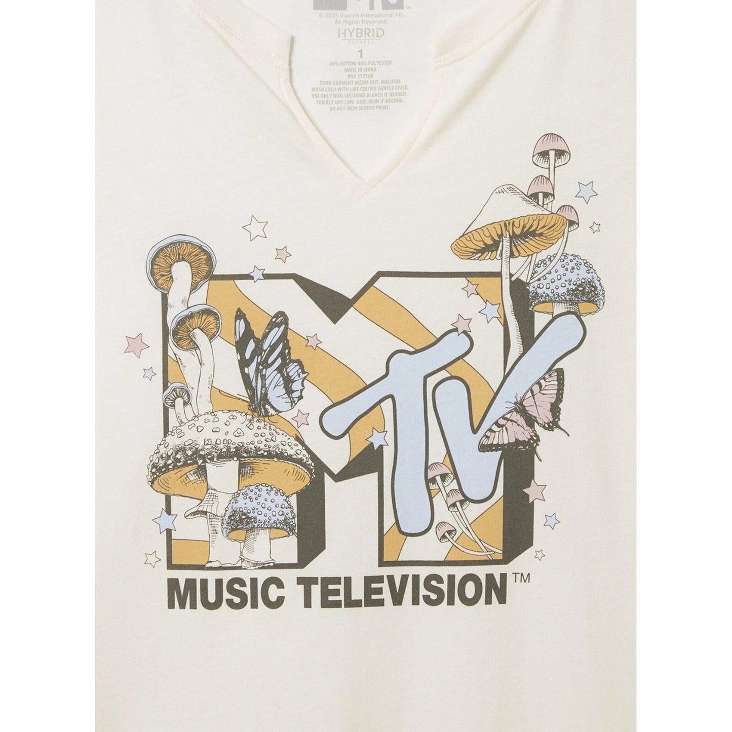 1099 - TORRID MTV Music Television Graphic Tank Top Cream 3x Vintage - NWT