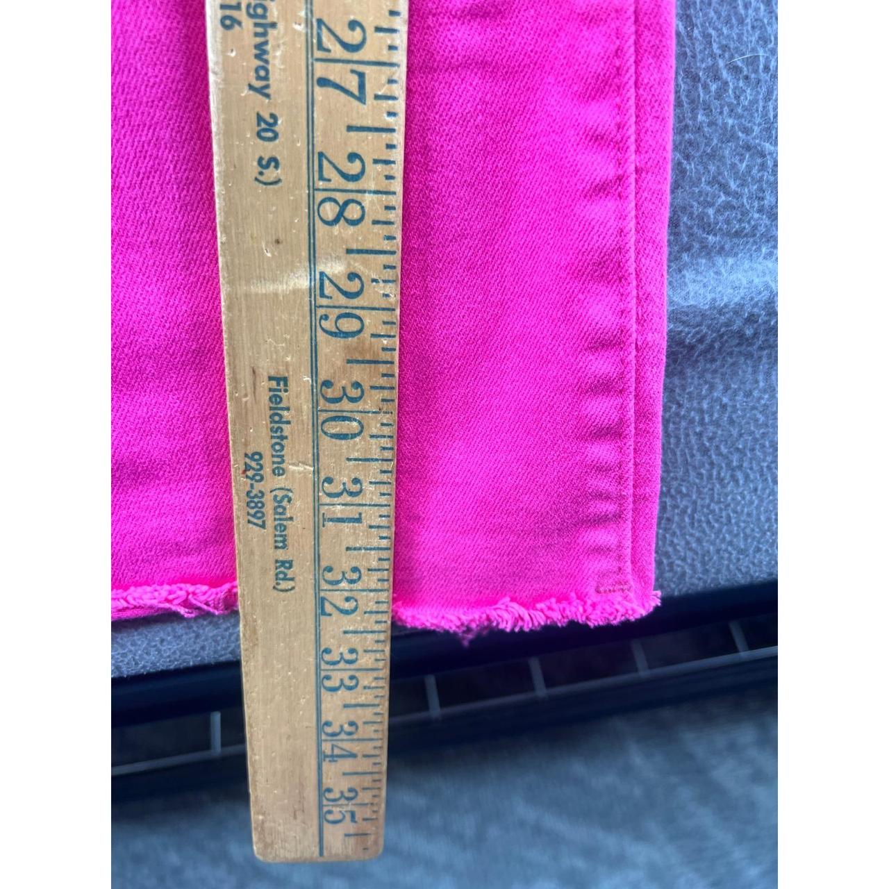 1266 - Judy Blue Hot Pink Flare jeans with raw edge - 13/31