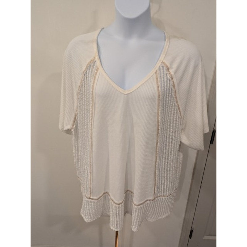 1383 - Andree' by Unit Open Knit Blouse - 2X - NWT