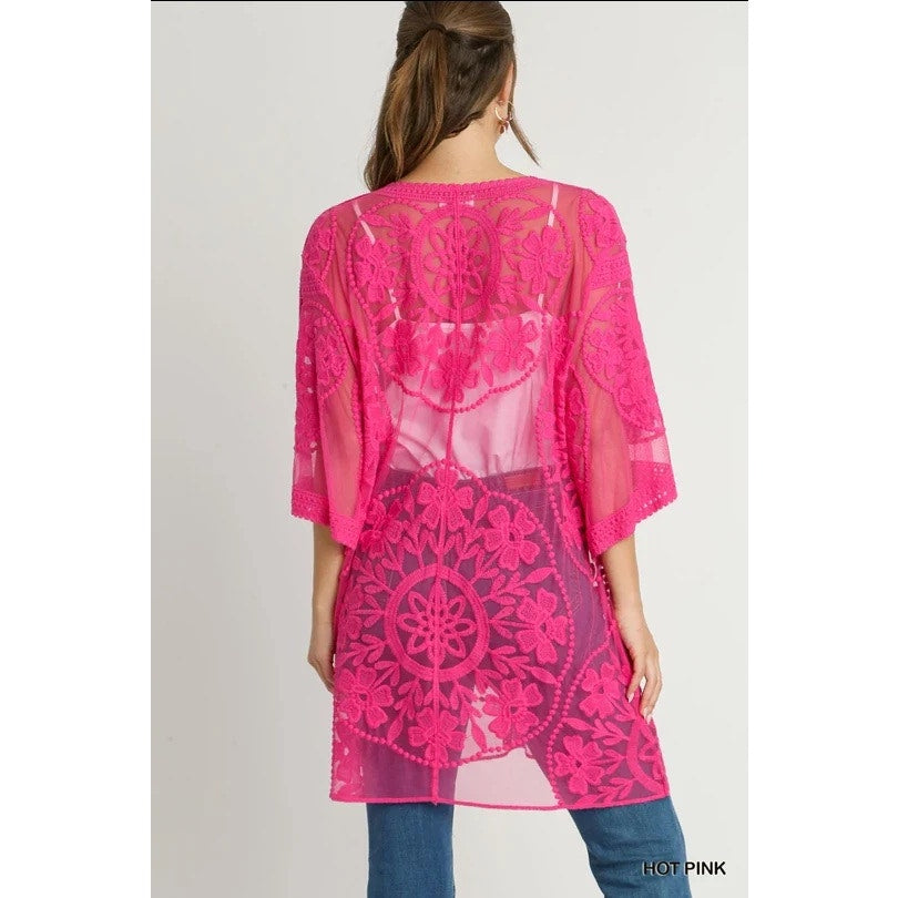 1354 - Umgee Hot pink Kimono - Small - NWT