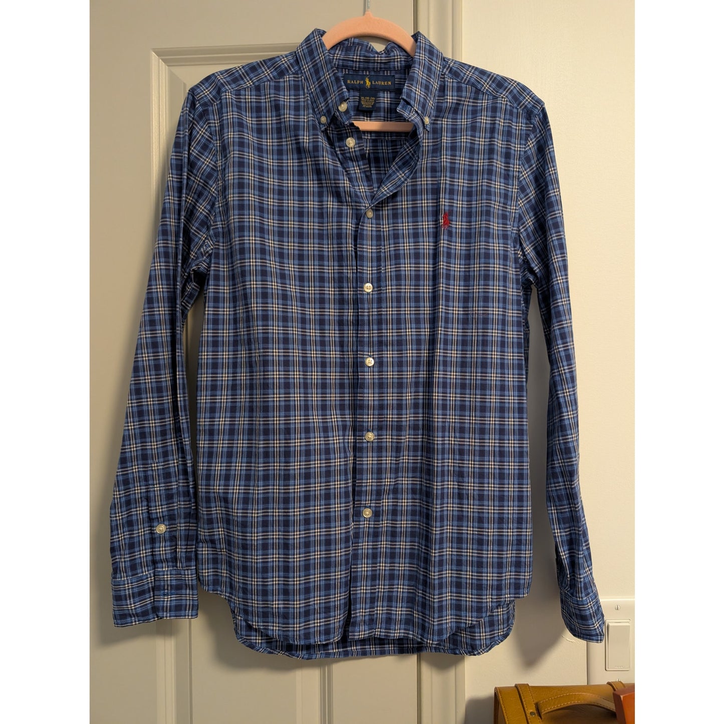 1466 - Ralph Lauren Blue Plaid Women's Shirt - XL