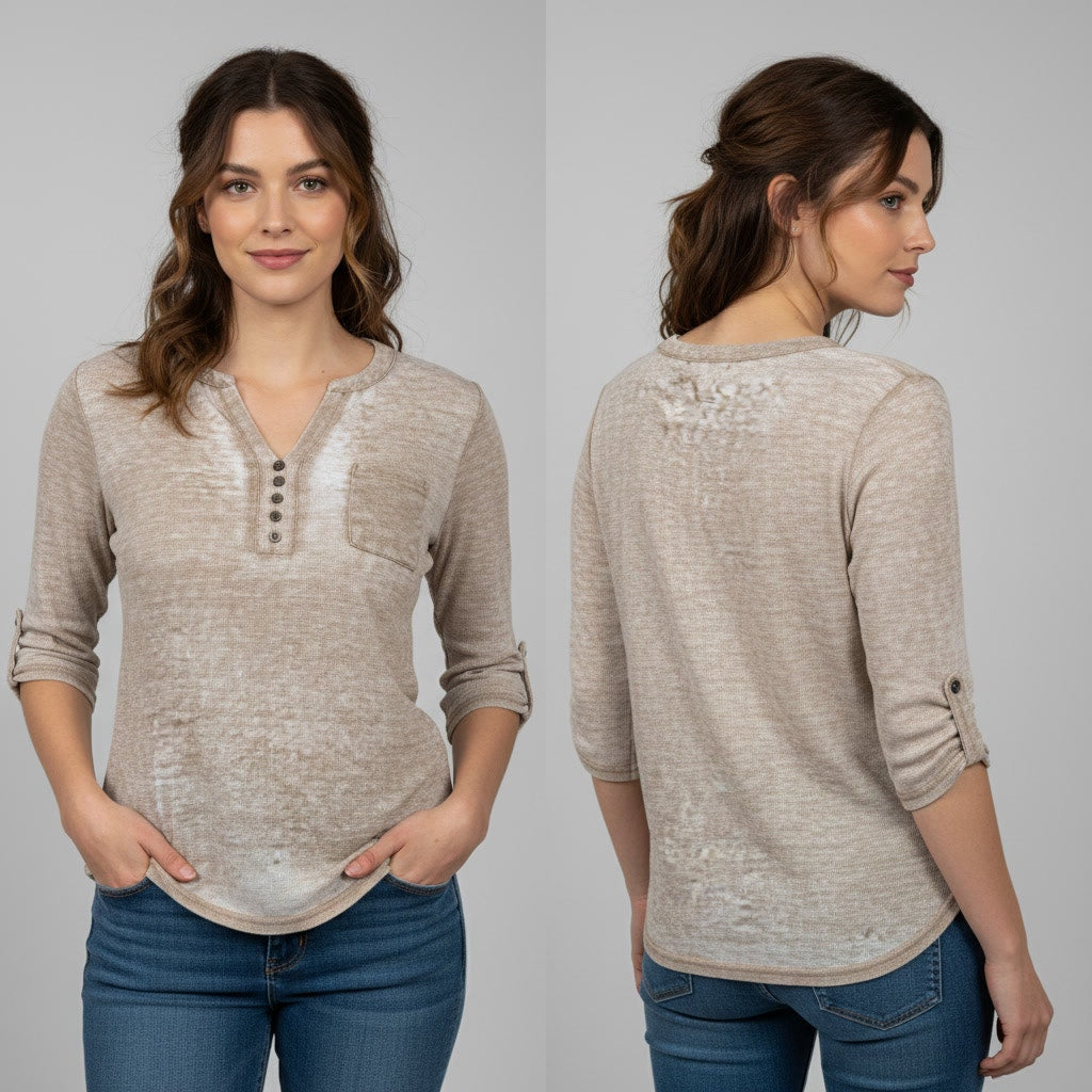1299 - Jane & Delancey Baby Waffle Knit Blouse - Small