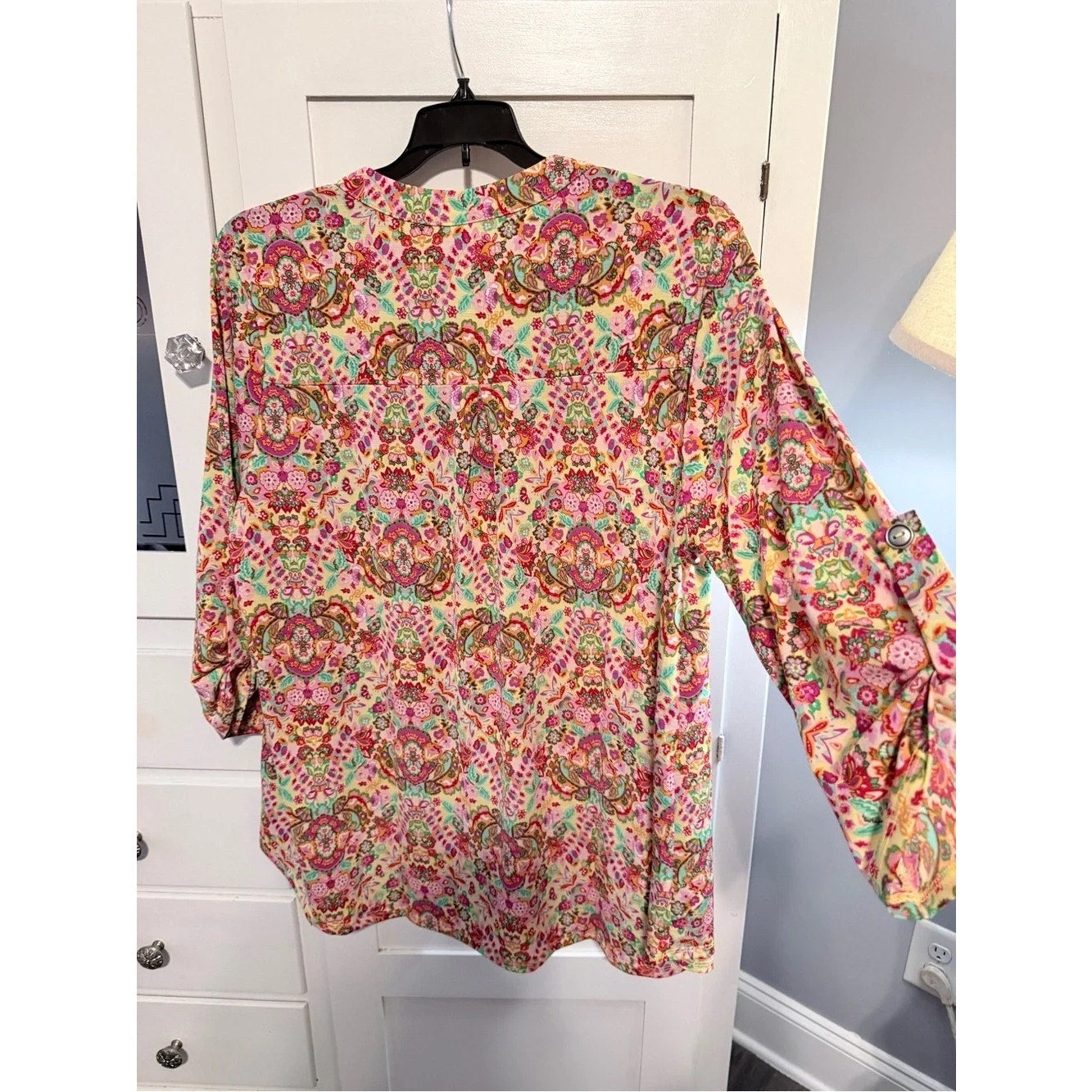 1397 - Dear Scarlett Boho Print Blouse - NWT - Large