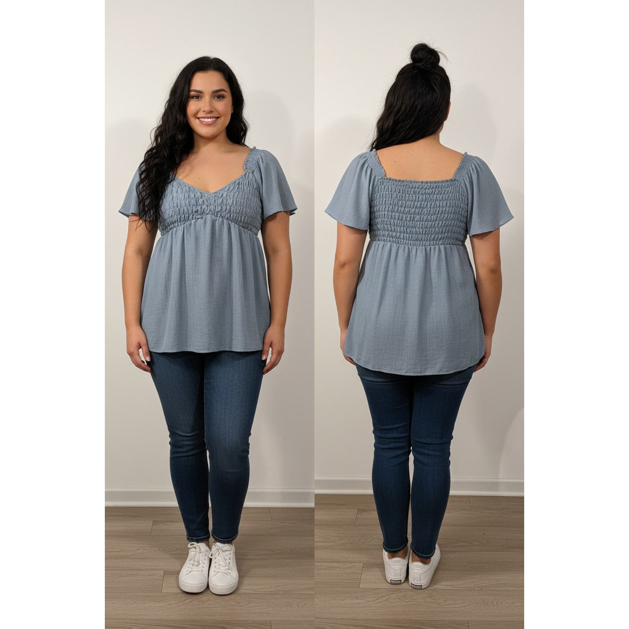 1382 - Indulge InStyle Slate Blue Tunic - XL