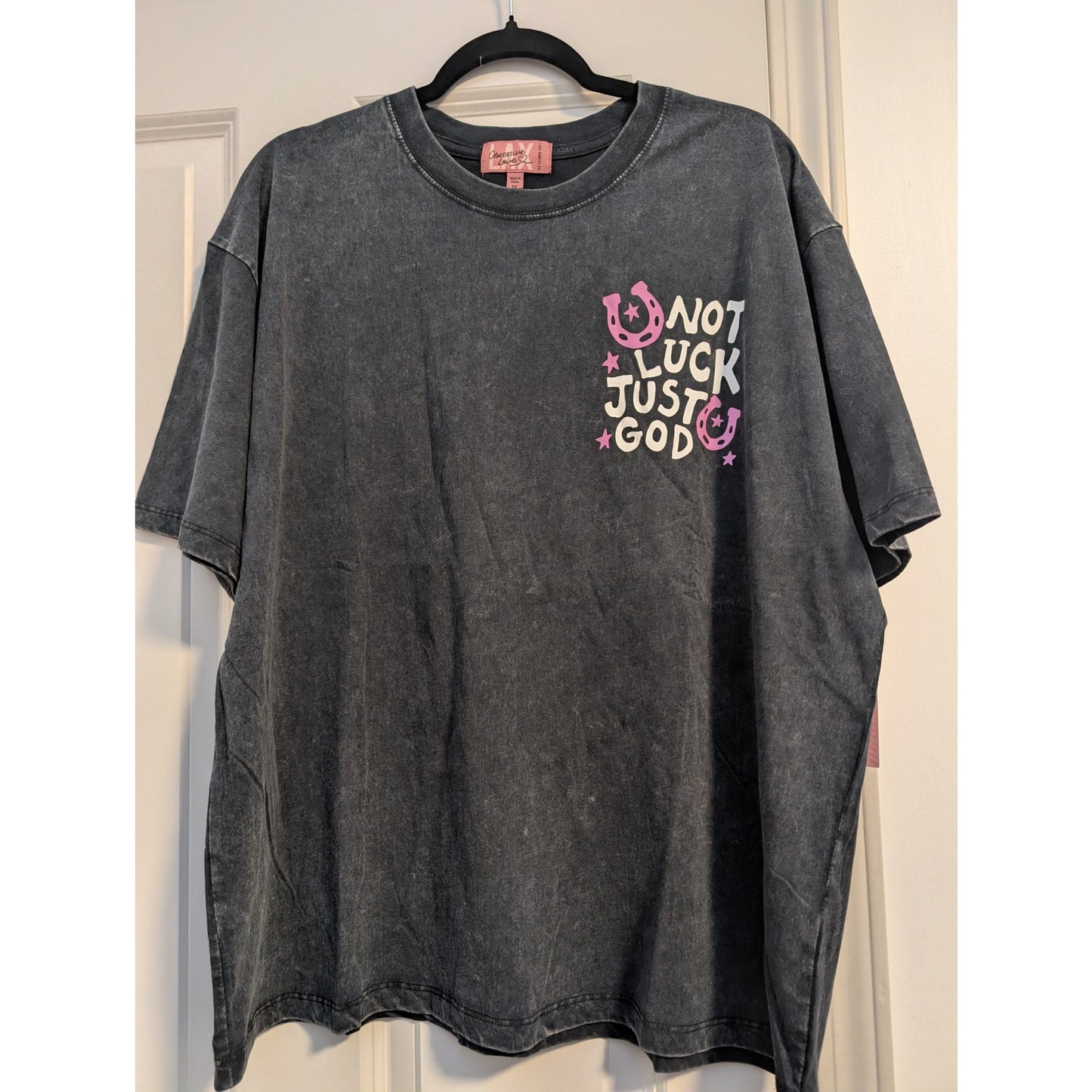 1490 - Obsessive Love Not Luck Just God Tshirt - 1X - NWT