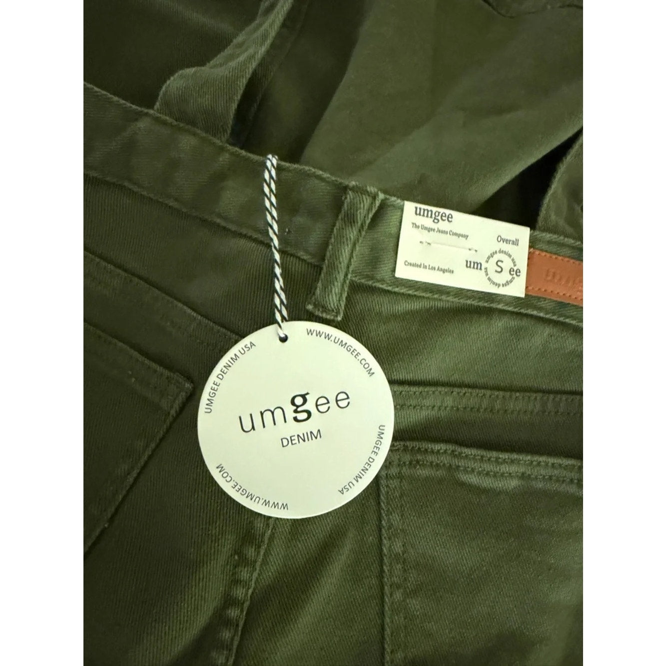 1408 - Umgee Olive Overalls - Small - NWT