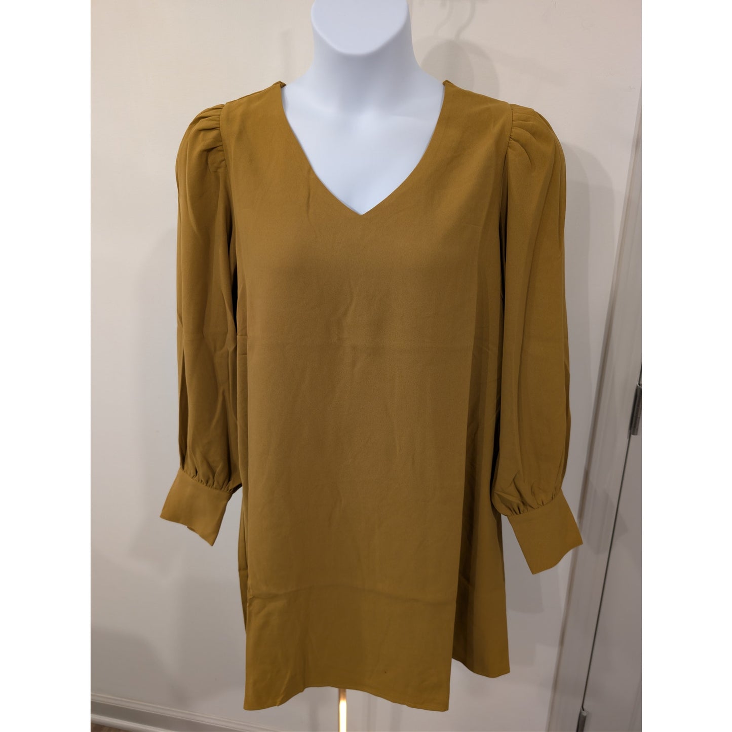 1417 - Easel Mustard Brown Tunic Dress - Size Medium - NWT