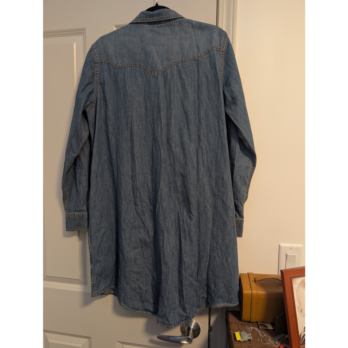 1494 - Wranger Retro Chambray Shirt Dress - Large - NWT