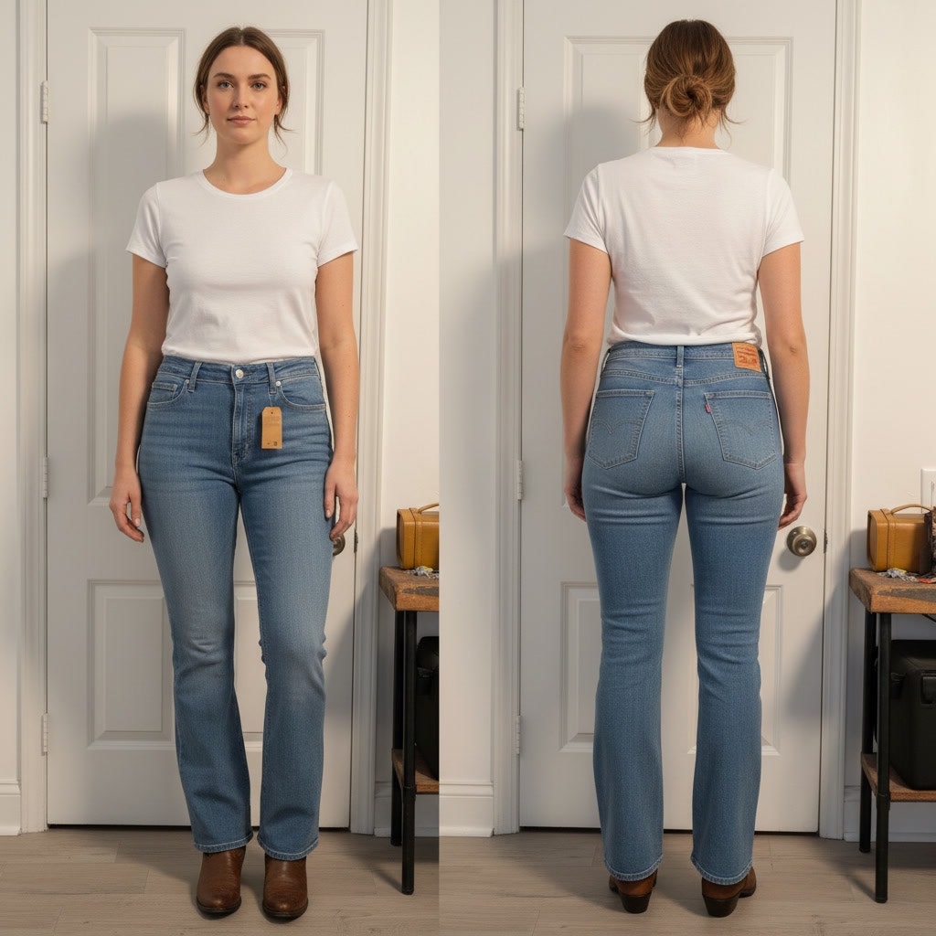 1467 - Levi's Sstellar stretch 726 Flare Light Wash Jeans - NWT - 32 x 32 (16)