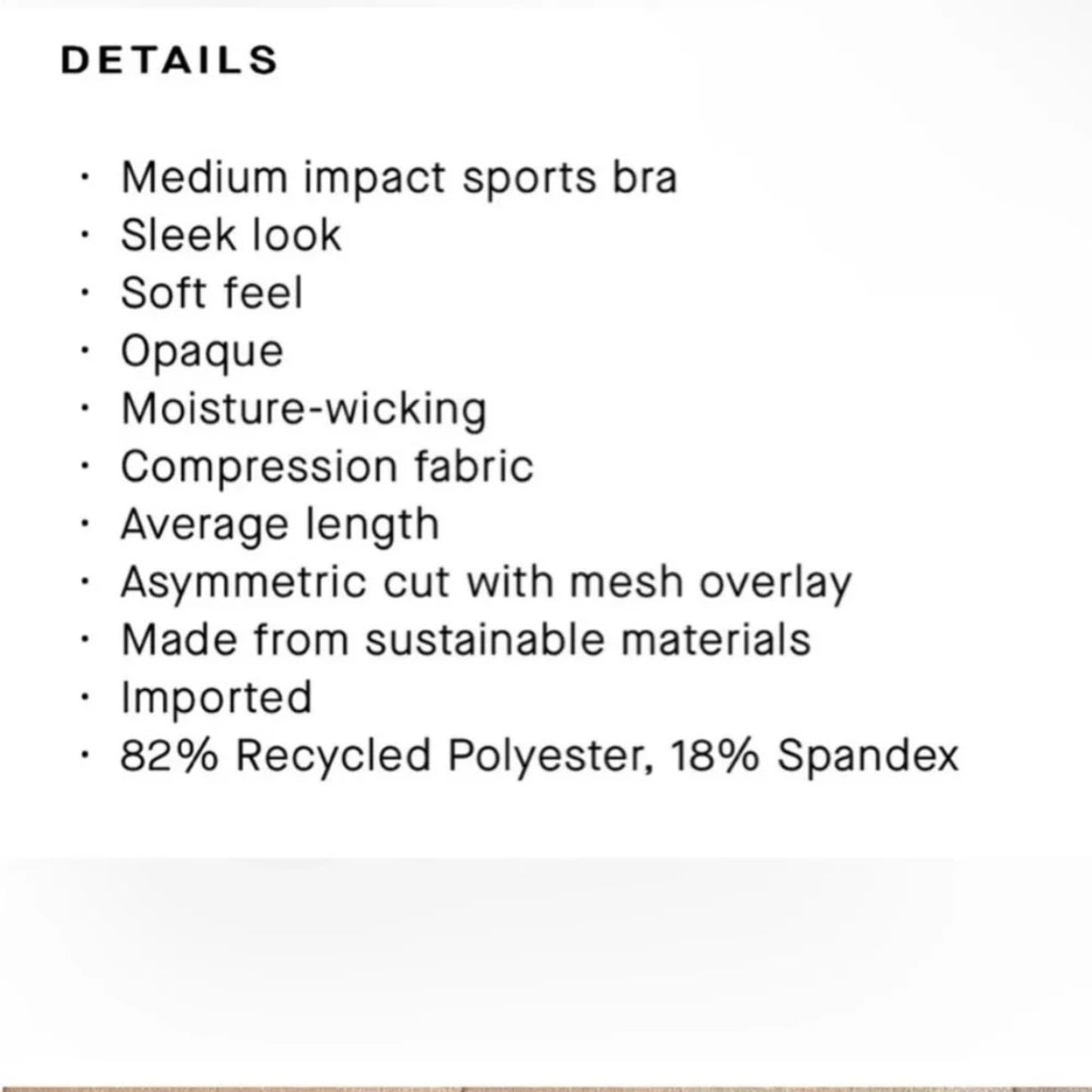LeOre Mesh Asymmetrical Sports Bra Medium Impact -2XL NEW