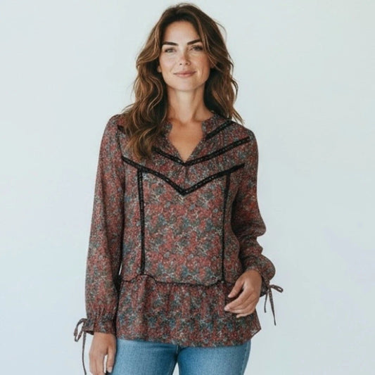 1355 - Matiilda Jane Peasant Boho Blouse - Size Small - NWT